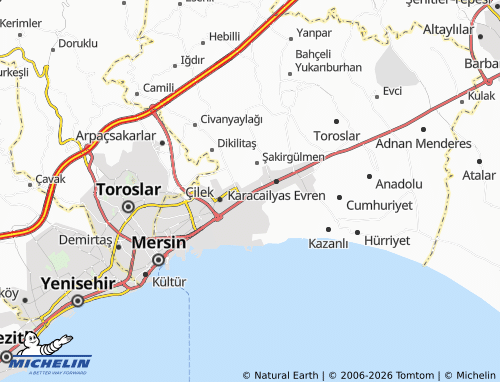 Carte MICHELIN Çay - ViaMichelin