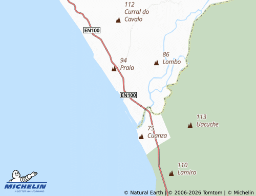 Mapa MICHELIN Barra do Cuanza - ViaMichelin