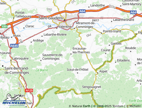 MICHELIN Encausse-les-Thermes map - ViaMichelin