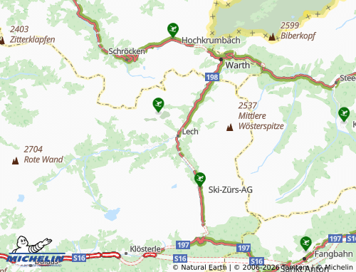 MICHELIN Lech map - ViaMichelin