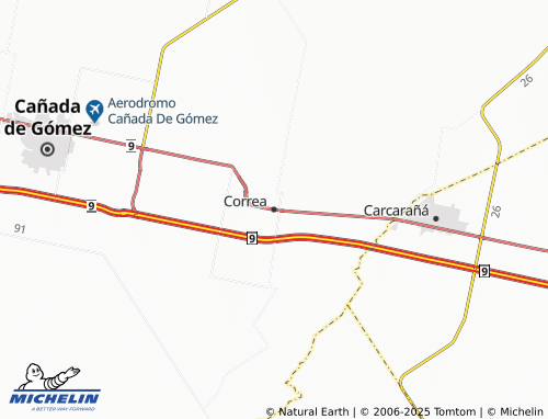 MICHELIN Correa map - ViaMichelin