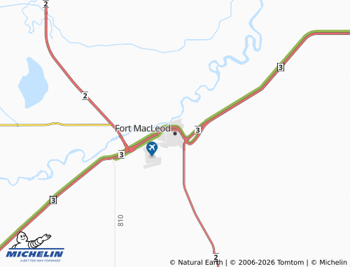 Mapa MICHELIN Fort MacLeod - ViaMichelin