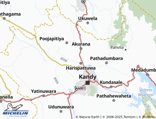 MICHELIN Pallebokalawela map - ViaMichelin