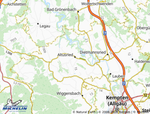 MICHELIN Altusried map - ViaMichelin