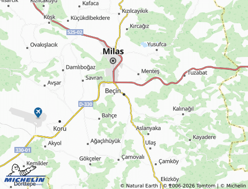 MICHELIN-Landkarte Beçin - ViaMichelin