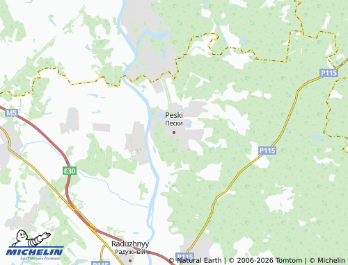 Carte MICHELIN Peski - ViaMichelin