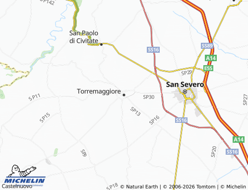MICHELIN Torremaggiore map - ViaMichelin