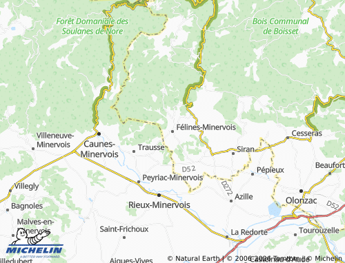 Mapa MICHELIN Félines-Minervois - ViaMichelin