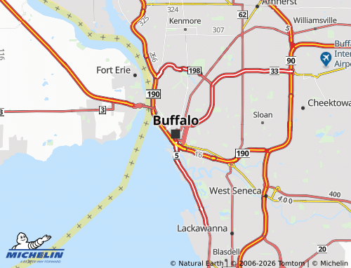 Mapa MICHELIN Buffalo - ViaMichelin