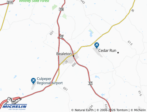 Mappa MICHELIN Bealeton - ViaMichelin