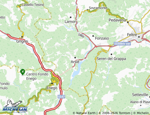 Mapa MICHELIN Arsiè - ViaMichelin