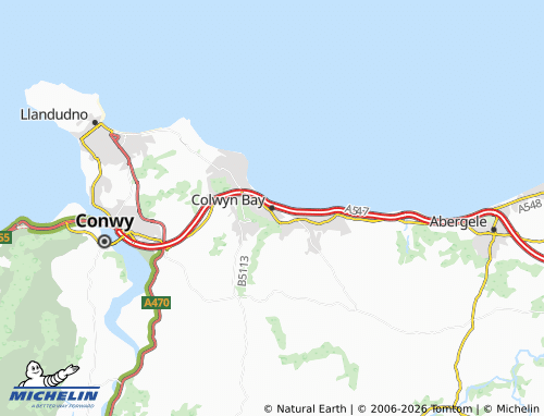 MICHELIN Colwyn Bay map - ViaMichelin