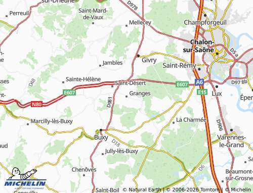 MICHELIN Granges map - ViaMichelin