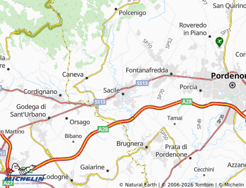 Mapa MICHELIN Sacile - ViaMichelin