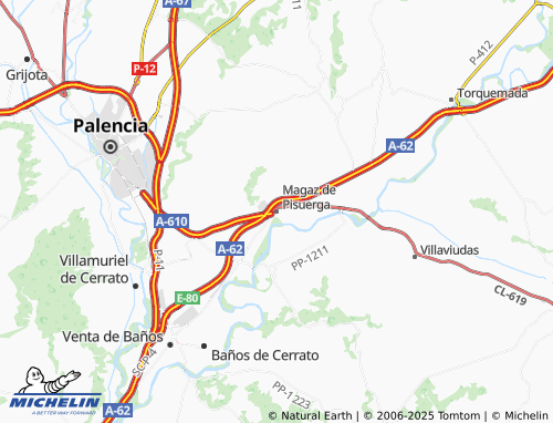 MICHELIN Magaz de Pisuerga map - ViaMichelin