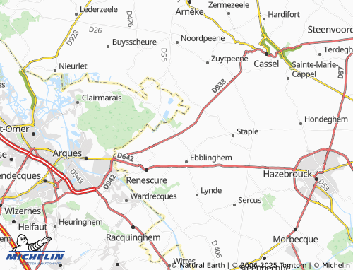 Carte MICHELIN Le Nieppe - ViaMichelin
