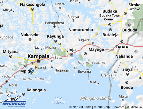MICHELIN-Landkarte Jinja Municipality - ViaMichelin