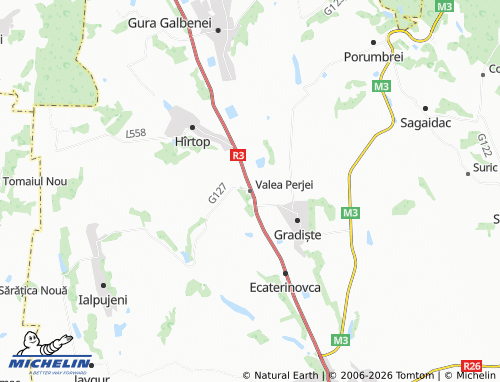 MICHELIN Valea Perjei map - ViaMichelin