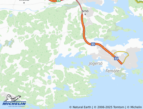 MICHELIN-Landkarte Fredön - ViaMichelin