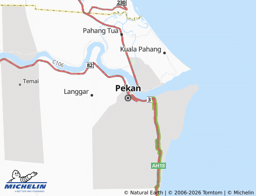Mapa MICHELIN Pekan - ViaMichelin