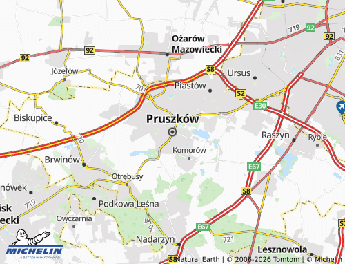 MICHELIN Pruszków map - ViaMichelin