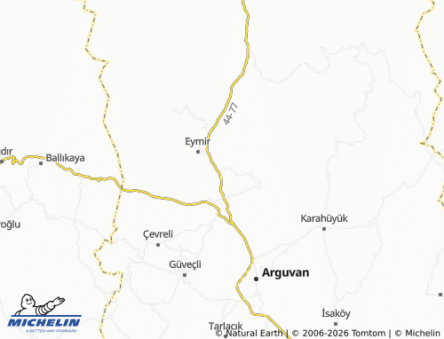 Mapa MICHELIN Akören - ViaMichelin