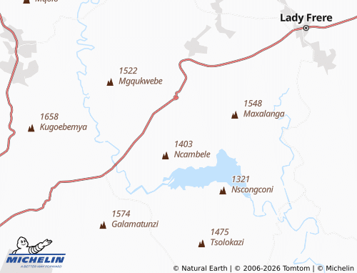 MICHELIN-Landkarte eMthonjeni - ViaMichelin