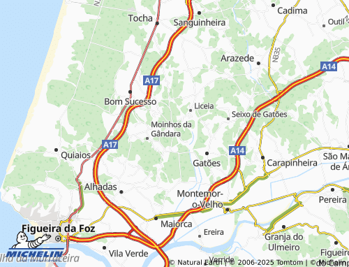 MICHELIN Porto Carvalho map - ViaMichelin