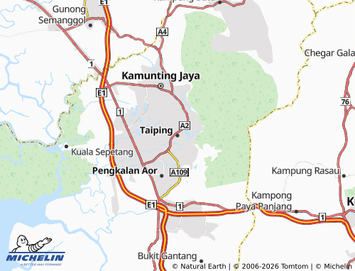 MICHELIN Taiping map - ViaMichelin