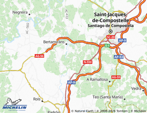 MICHELIN Eirapedriña map - ViaMichelin