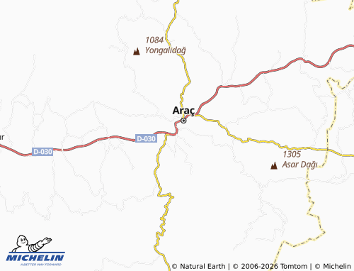 Mapa MICHELIN Çay - ViaMichelin