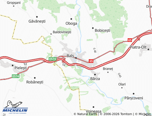Mappa MICHELIN Balș - ViaMichelin
