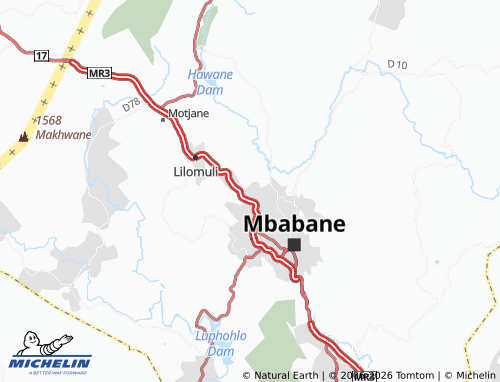 Kaart MICHELIN Mbangweni - ViaMichelin