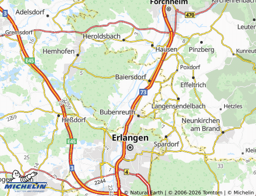 MICHELIN-Landkarte Möhrendorf - ViaMichelin