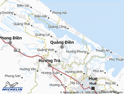 MICHELIN Quảng Điền map - ViaMichelin