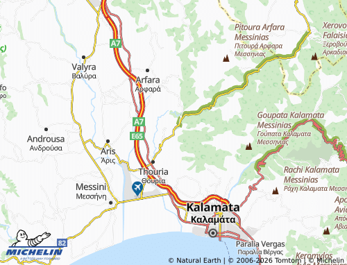 MICHELIN Ano Amfeia map - ViaMichelin
