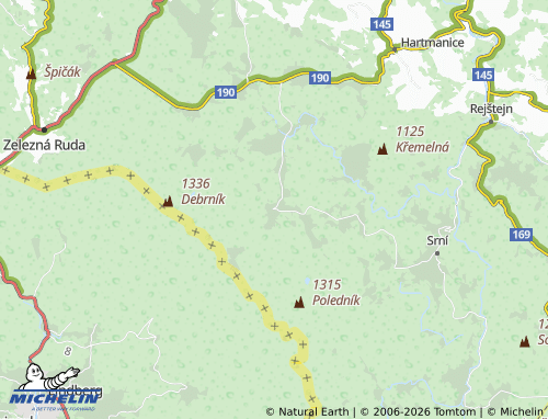 Kaart MICHELIN Prášily - ViaMichelin