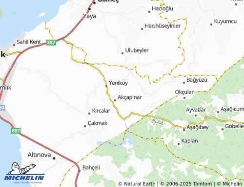 MICHELIN Çamoba map - ViaMichelin