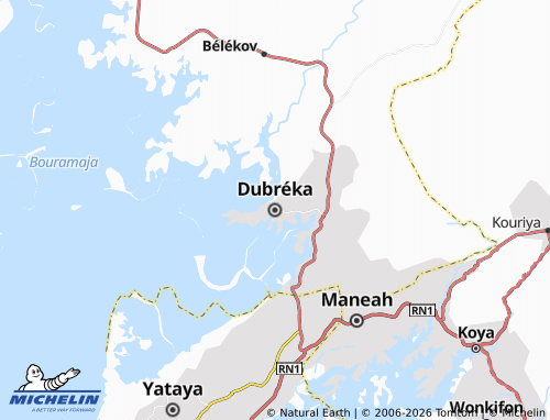 MICHELIN-Landkarte Dubréka - ViaMichelin