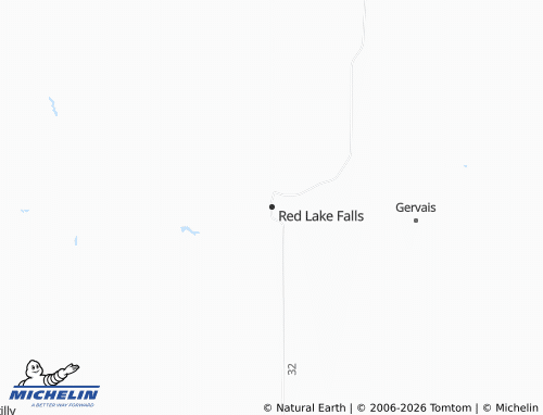 Carte MICHELIN Red Lake Falls - ViaMichelin