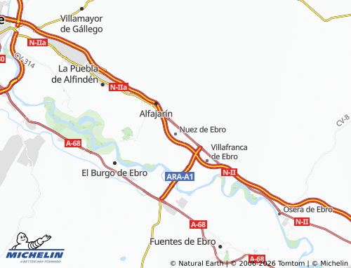 Mapa MICHELIN Nuez de Ebro - ViaMichelin