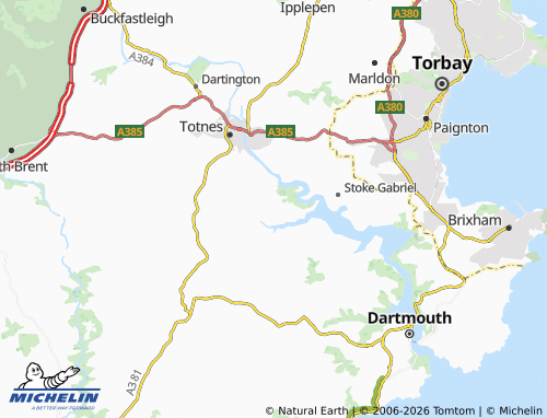 MICHELIN Ashprington map - ViaMichelin
