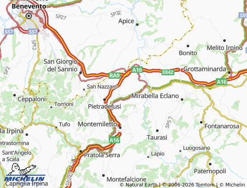 MICHELIN Venticano map - ViaMichelin