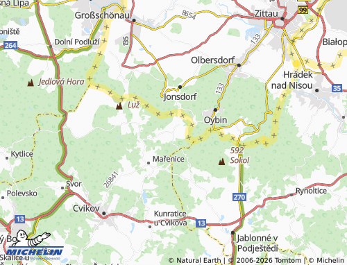 MICHELIN Krompach map - ViaMichelin