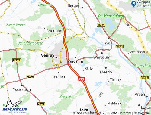 Mapa MICHELIN Oostrum - ViaMichelin