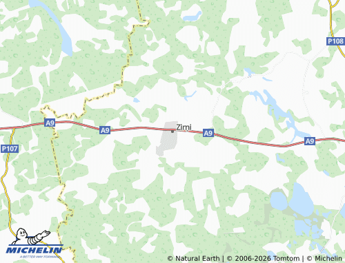 Mapa MICHELIN Zirņi - ViaMichelin