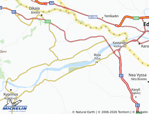 Carte MICHELIN Arzos - ViaMichelin