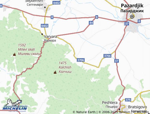 MICHELIN Patalenitsa map - ViaMichelin