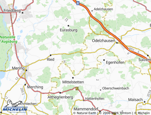 MICHELIN Riedhöfe map - ViaMichelin