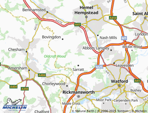 MICHELIN Belsize map - ViaMichelin